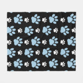 Patroon van poten, blauwe poten, reuzenpoten, dier fleece deken (Voorkant (Horizontaal))