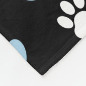 Patroon van poten, blauwe poten, reuzenpoten, dier fleece deken (Hoek)