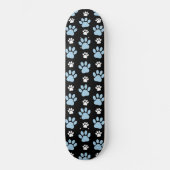 Patroon van poten, blauwe poten, reuzenpoten, dier skateboard (Voorkant)