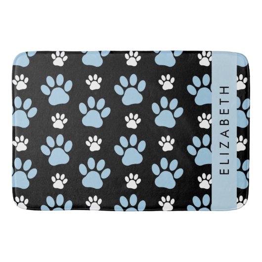 Patroon van poten, blauwe poten, reuzenpoten, Jouw Badmat (Voorkant)