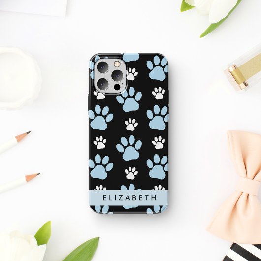 Patroon van poten, blauwe poten, reuzenpoten, Jouw Case-Mate iPhone Case