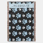 Patroon van poten, blauwe poten, reuzenpoten, Jouw Deken (Voorkant Verticaal)