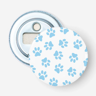 Patroon van poten, hondenpoten, baby blauwe poten button flesopener