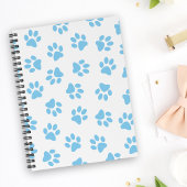 Patroon van poten, hondenpoten, baby blauwe poten planner