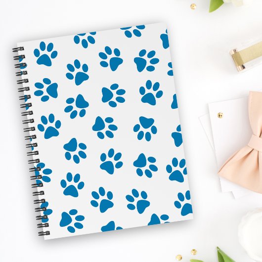 Patroon van poten, hondenpoten, blauwe poten planner