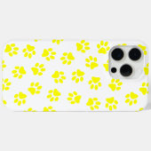Patroon van poten, hondenpoten, gele poten Case-Mate iPhone case (Achterkant (horizontaal))