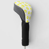 Patroon van poten, hondenpoten, gele poten golfheadcover (Schuin)