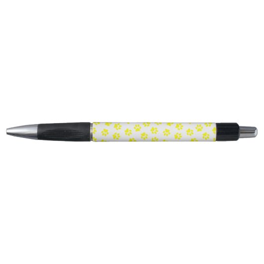 Patroon van poten, hondenpoten, gele poten pen (Voorkant)