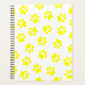 Patroon van poten, hondenpoten, gele poten planner (Voorkant)