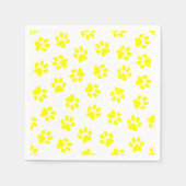 Patroon van poten, hondenpoten, gele poten servet (Voorkant)