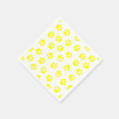 Patroon van poten, hondenpoten, gele poten servet (Hoek)