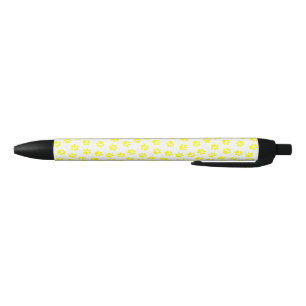 Patroon van poten, hondenpoten, gele poten zwarte inkt pen