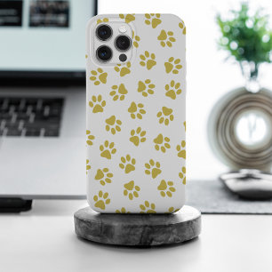 Patroon van poten, hondenpoten, gouden poten iPhone 15 pro max hoesje