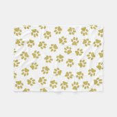 Patroon van poten, hondenpoten, gouden poten fleece deken (Voorkant (Horizontaal))