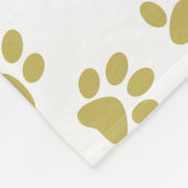 Patroon van poten, hondenpoten, gouden poten fleece deken (Hoek)