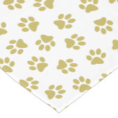 Patroon van poten, hondenpoten, gouden poten korte tafelloper (Hoek)