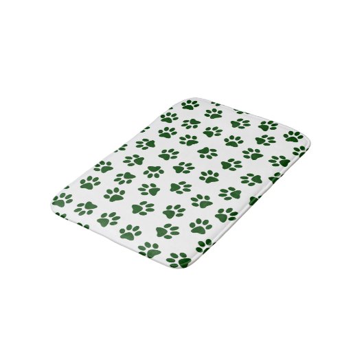 Patroon van poten, hondenpoten, groene poten badmat (Gekanteld)