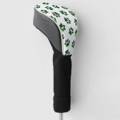 Patroon van poten, hondenpoten, groene poten golfheadcover (Schuin)