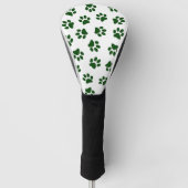 Patroon van poten, hondenpoten, groene poten golfheadcover (Voorkant)