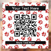 Patroon van poten, hondenpoten, kattenpoten, rode raamsticker (Vel 2)