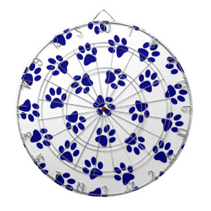 Patroon van poten, hondenpoten, marineblauwe poten dartbord
