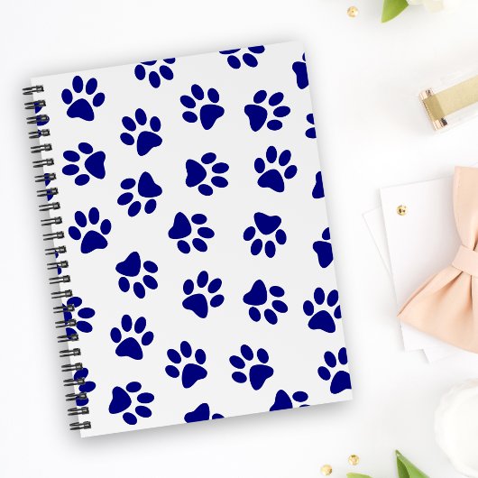 Patroon van poten, hondenpoten, marineblauwe poten planner