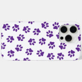 Patroon van poten, hondenpoten, Paarse poten Case-Mate iPhone Case (Achterkant (horizontaal))