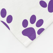 Patroon van poten, hondenpoten, Paarse poten Fleece Deken (Hoek)