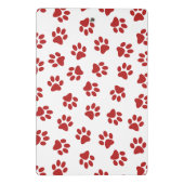 Patroon van poten, hondenpoten, rode poten mini klembord (Achterkant)