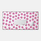 Patroon van poten, hondenpoten, roze poten bureaumat (Keyboard & Muis)