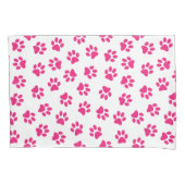 Patroon van poten, hondenpoten, roze poten kussensloop (Voorkant)