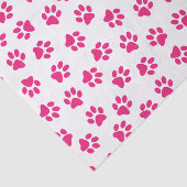 Patroon van poten, hondenpoten, roze poten tissuepapier (Detail)