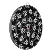 Patroon van poten, hondenpoten, witte poten dartbord (Voorkant Links)
