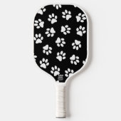 Patroon van poten, hondenpoten, witte poten pickleball paddle (Voorkant)