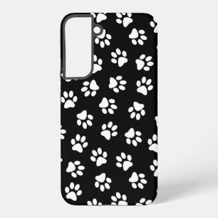 Patroon van poten, hondenpoten, witte poten samsung galaxy hoesje