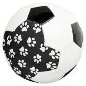 Patroon van poten, hondenpoten, witte poten voetbal (Drie kwart)