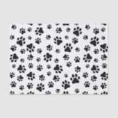 Patroon van poten, hondenpoten, zwart en wit tissuepapier (Voorkant)