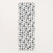 Patroon van poten, hondenpoten, zwart en wit yogamat (Achterkant)