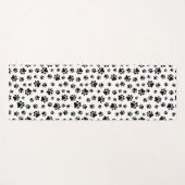 Patroon van poten, hondenpoten, zwart en wit yogamat (Voorkant (horizontaal))