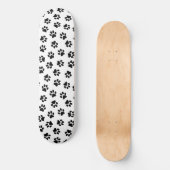 Patroon van poten, hondenpoten, zwarte poten skateboard (Voorkant)