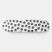 Patroon van poten, hondenpoten, zwarte poten skateboard (Horizontaal)