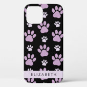 Patroon van poten, Lila poten, hondenpoten, Jouw n Case-Mate iPhone Case (Achterkant)
