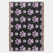 Patroon van poten, Lila poten, ovendraaien, verfdr Deken (Voorkant Verticaal)