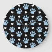 Patroon van poten, reuzenpoten, blauwe poten, witt grote klok (Voorkant)