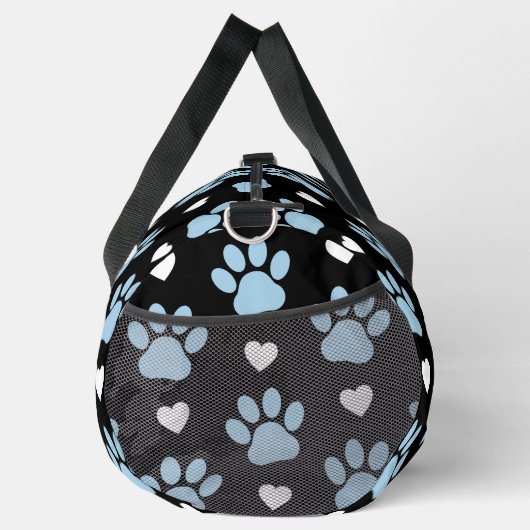 Patroon van poten, reuzenpoten, blauwe poten, witt plunjezak (Rechts)