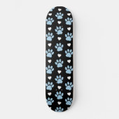 Patroon van poten, reuzenpoten, blauwe poten, witt skateboard (Voorkant)
