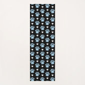 Patroon van poten, reuzenpoten, blauwe poten, witt yogamat (Voorkant)
