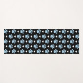 Patroon van poten, reuzenpoten, blauwe poten, witt yogamat (Voorkant (horizontaal))
