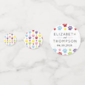 Patroon van poten, reuzenpoten, kleurrijke poten,  confetti (Voorkanten)