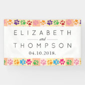 Patroon van poten, reuzenpoten, kleurrijke poten, spandoek (Horizontaal)